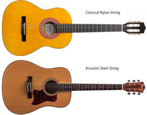 difference between classical guitar and acoustic