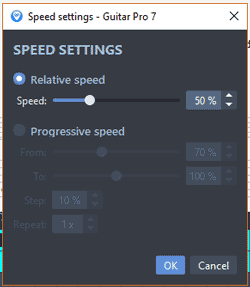 از تنظیمات سرعت برای تنظیم ‘Relative speed’ مانند تصویر زیر استفاده کنید