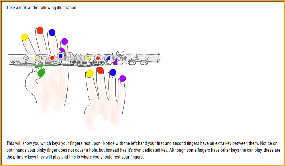 learn flute notes - illustration