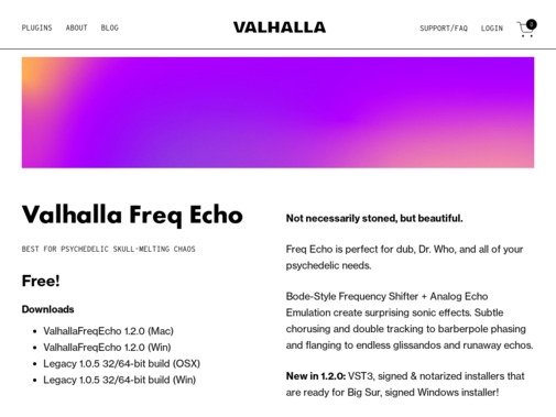 افزونه Valhalla DSP Freq Echo