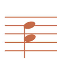 Orange diagram of Double Stops in music
