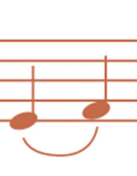 Orange diagram of legato in music