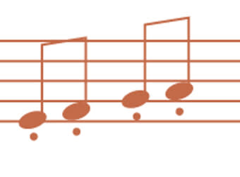 Orange diagram of Staccato in music