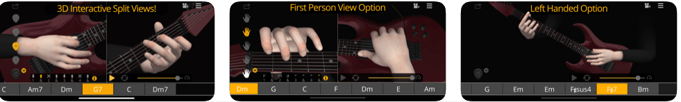 Guitar 3D - best app for learning electric guitar for beginners, app to learn acoustic, electric bass