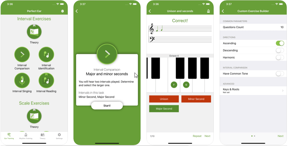 Perfect Ear – Great guitar teaching app, best guitar tutorial app