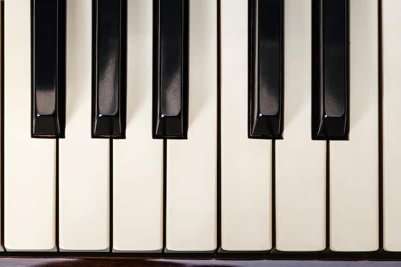 کلاویه های یک پیانو 