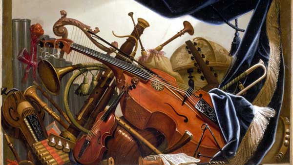 نقاشی از آلات موسیقی 