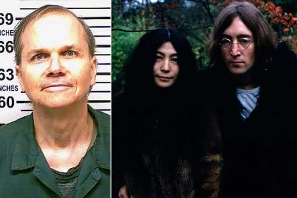 تصویری از جان لنون و همسرش سمت راست و قاتل او