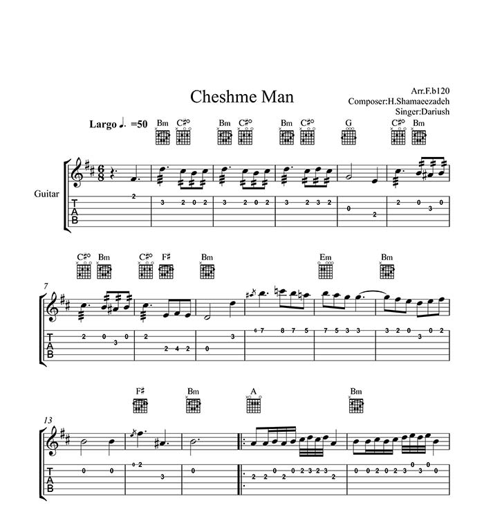 نت پیانو تبلچر گیتار: راهنمای عملی برای نوازندگان