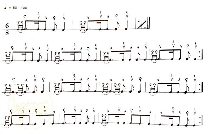 نت پیانو نت تنبک و سازهای کوبهای